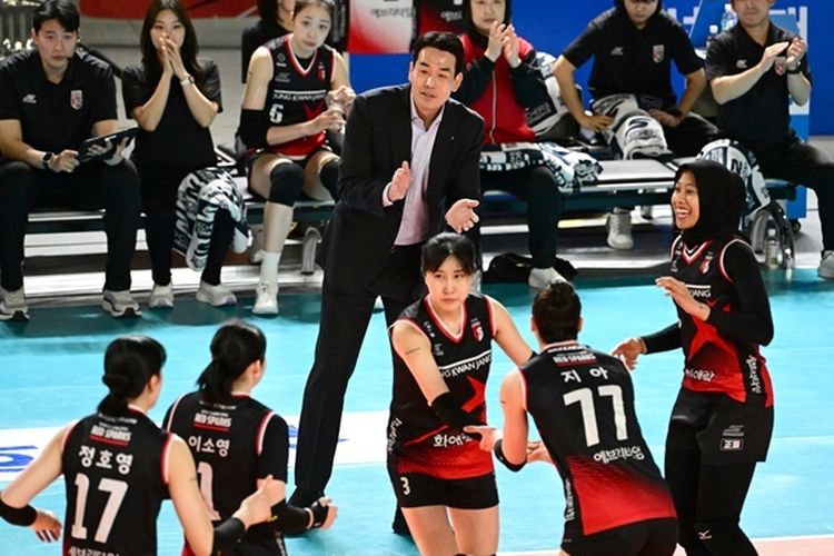 try out liga voli korea - secara rahasia, pelatih ko hee-jin tak sembarangan pilih rekan duet megawati