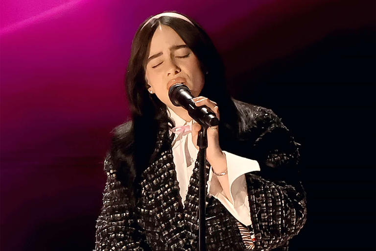 Kevin Winter/Getty Images Billie Eilish performs during the 96th Annual Academy Awards in Los Angeles in March 2024