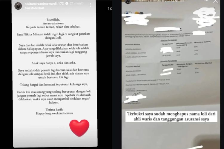 Dicoret Nikita Mirzani Dari Daftar Ahli Waris, Lolly Malah Pamer ...