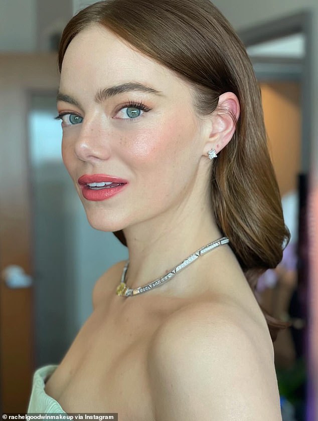 the very pricey secrets behind emma stone's best actress glow: oscar winner's glam squad lift the lid on how they prepped the triumphant star for awards show - including the whopping $2,000 worth of products they used