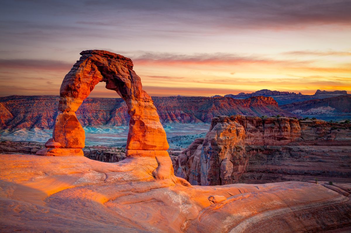 <p><a href="https://www.nps.gov/arch/index.htm">Arches National Park</a> in <a href="https://www.visitutah.com/Places-To-Go/Cities-and-Towns/Moab">Moab</a>, Utah is a natural marvel with more than 2,000 natural stone arches. The park's iconic Delicate Arch, showcased against the backdrop of expansive red rock formations and the surrounding desert landscape, has become an emblematic symbol of the American Southwest. The best part is that you don’t need to be an avid hiker to experience the beauty. While some arches require more hiking and skill sets, others such as the Window Arches are a short walk on a trail from the parking lot. </p><p>After the day’s adventure, <a href="https://www.redcliffslodge.com/">Red Cliffs Lodge</a> offers a scenic retreat with views of towering cliffs and mesas. Accommodations, featuring rustic charm, provide a range of choices, including rooms and suites with private patios or balconies overlooking the river. The lodge has been featured in numerous Western films over the years as it exudes an allure of Americana.</p>