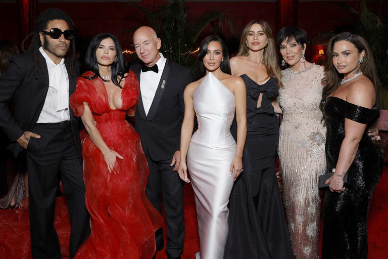 Jeff Bezos and Lauren Sánchez Hang Out with Kim Kardashian, Lenny
