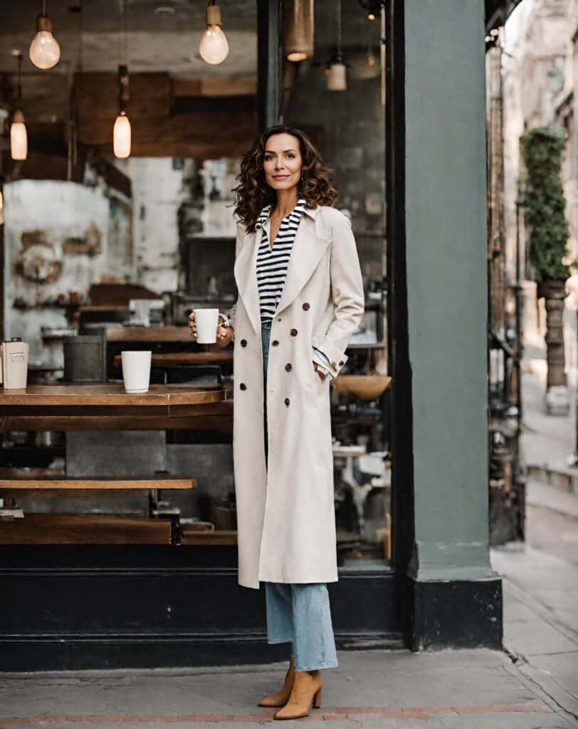 <p>Stripes will always be a classic design that’s great for many different occasions, may it be casual or office wear. It’s really all about how you mix and match it up with your other wardrobe pieces!</p><p>For a smart casual vibe, wear it with a trench coat, wide-leg jeans, and a pair of suede ankle boots and you’re ready to go from a quick friendly brunch to an important business meeting!</p>