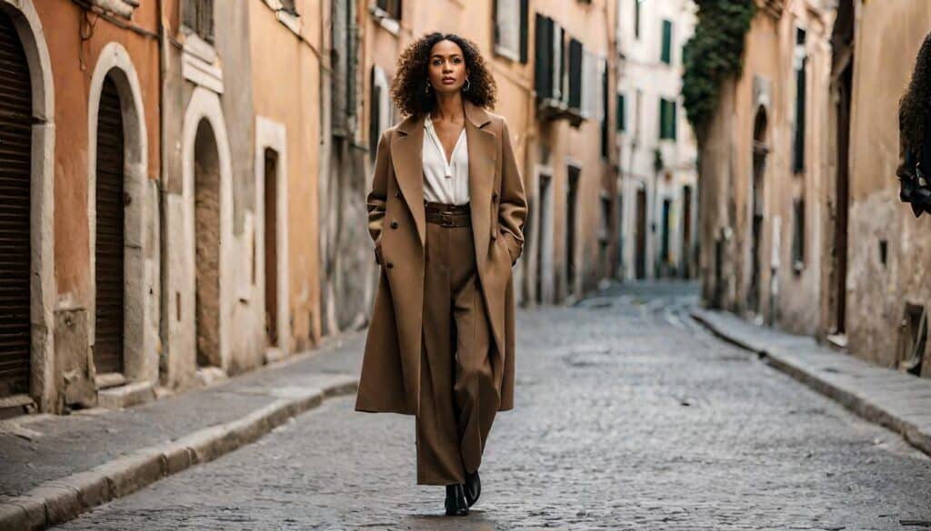 <p>On days when the weather gets colder, long coats can easily be your go-to fashion choice for a chic smart casual outfit. Not only do they warm you up, but the streamlined structure and stylish double-breasted detail bring more definition to your frame.</p><p>Amp your smart casual look up by embracing the ‘oversized” runway trend! Flowy button shirt and structured trousers can be some of the pieces you may want to mix and match your coat with.</p>