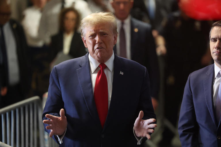 Donald Trump in a Monday interview with CNBC suggested entitlements like Social Security and Medicare benefits could be cut, sending his campaign into damage-control mode. Spencer Platt/ Getty Images