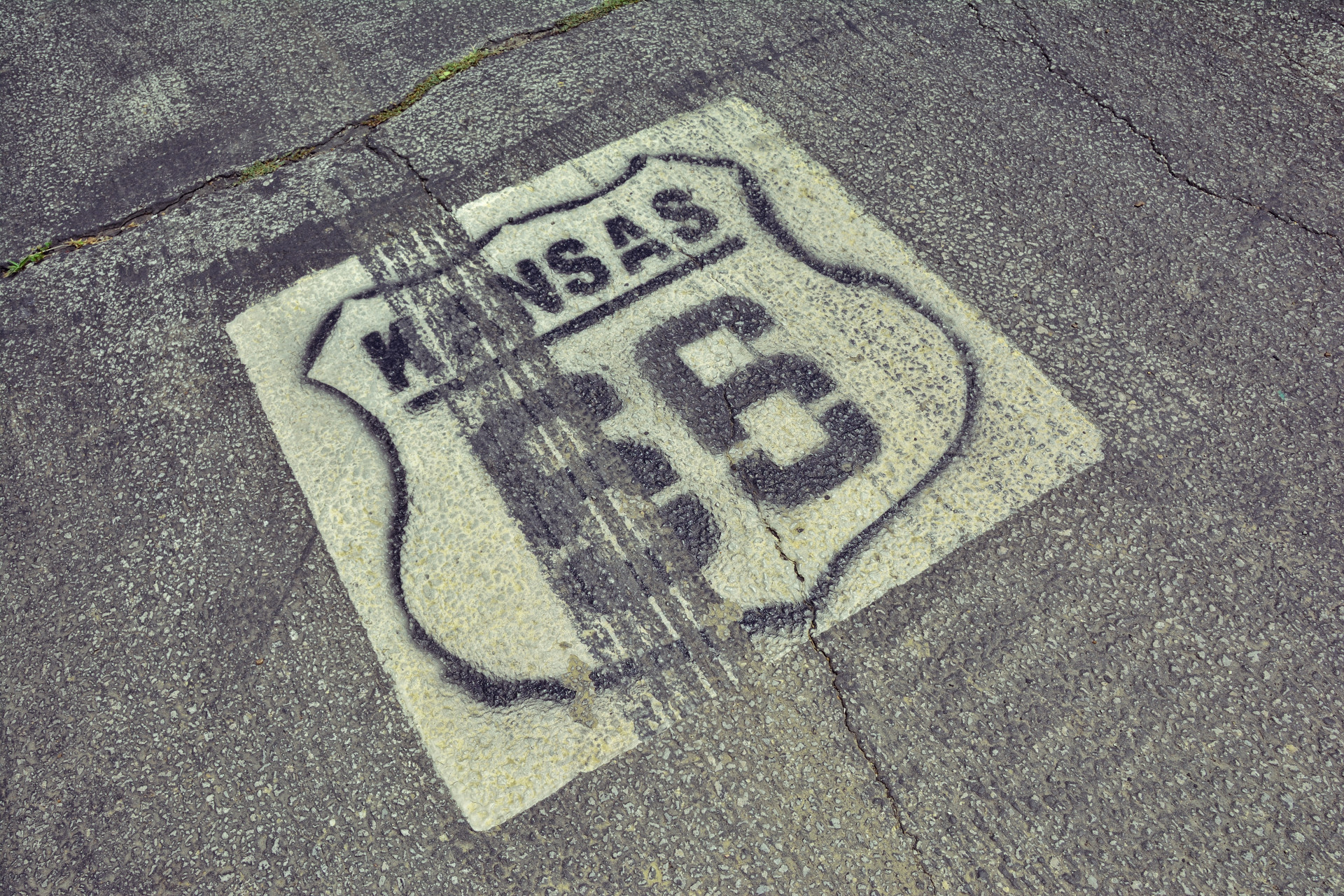 Burning rubber along the Kansas stretch of Route 66.