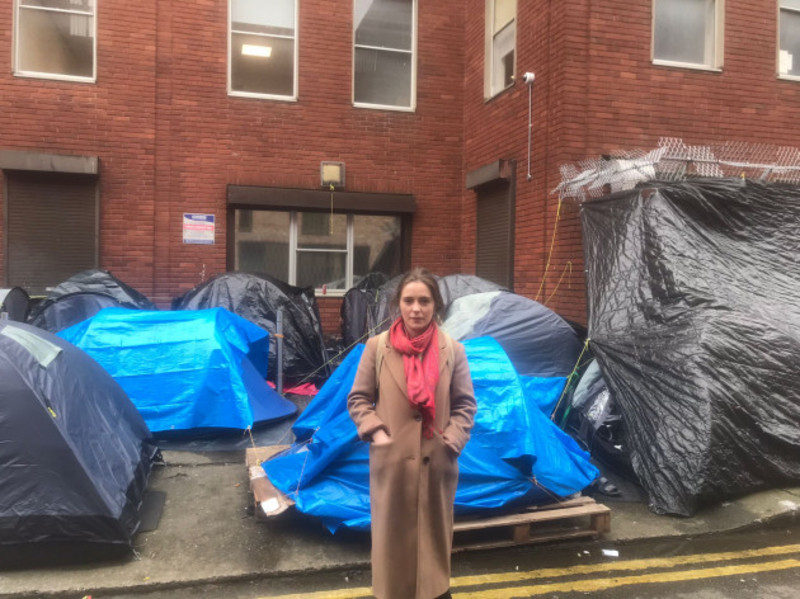 no toilet facilities, scabies and attacks at asylum seeker 'camp' in dublin
