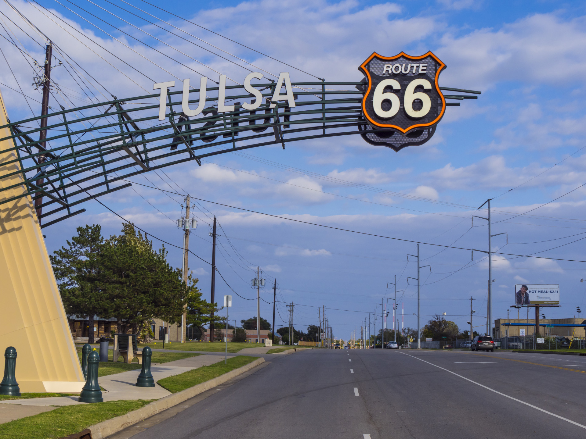 The famous Route 66 Gate in Tulsa.
