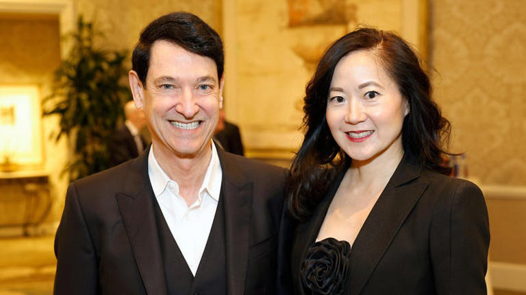 Jim Breyer and Angela Chao attends the AFI Awards Luncheon at Four Seasons Hotel Los Angeles at Beverly Hills on January 12, 2024 in Los Angeles, California.