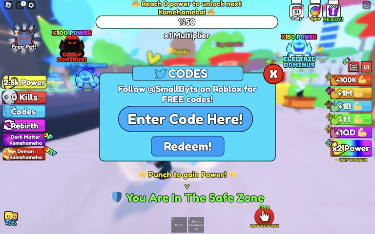 Kamehameha Simulator Codes (April 2024)