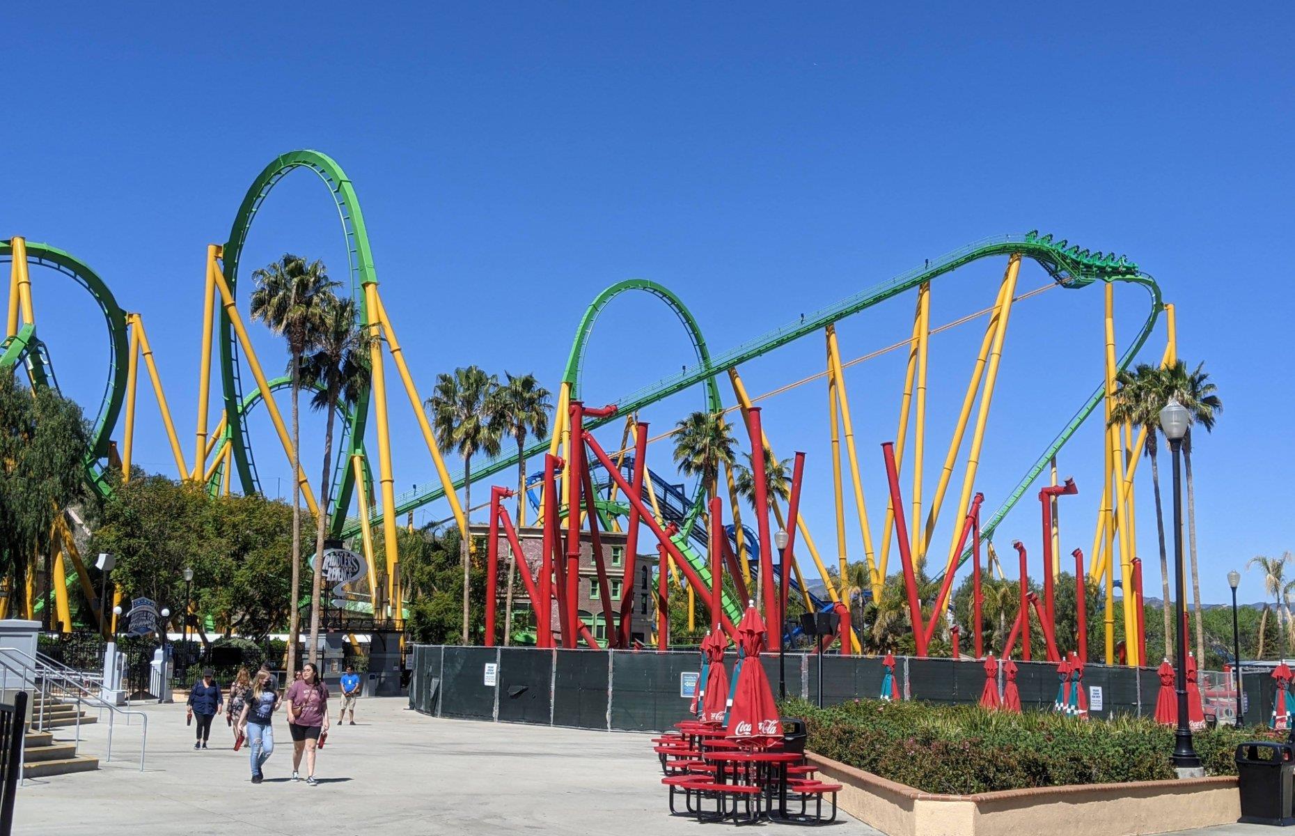 <p>California’s Six Flags Magic Mountain is also the home of the tallest and longest single-rail coaster on the planet. Opened in 2022, the Wonder Woman Flight of Courage is 3,300 feet long and reaches 13 stories high, traveling at speeds of up to 58 miles per hour.</p>