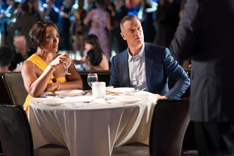 Angela Bassett and Peter Krause in Season 7 of '9-1-1,' which moved from Fox to ABC but has not yet been officially renewed for Season 8.