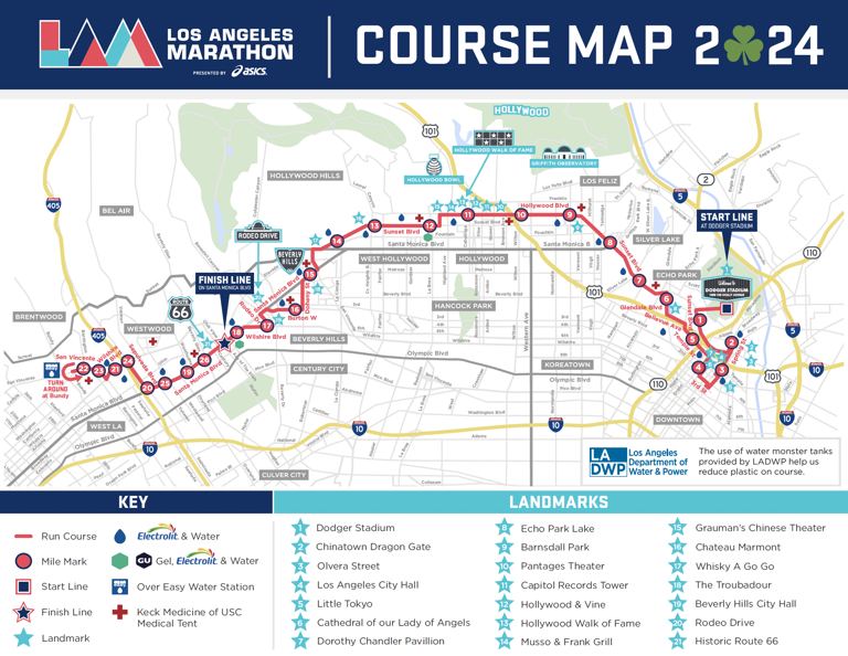 See the course map and road closures for the 2024 LA Marathon