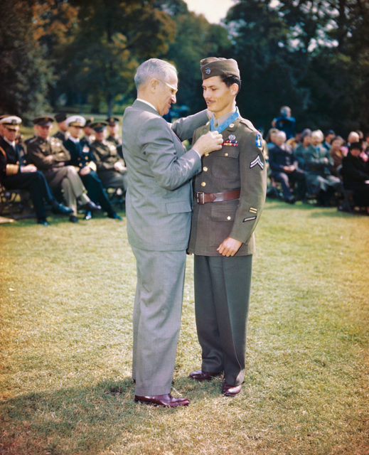 <p>When Desmond Doss was sent to Okinawa, he found himself braving the deadly Hacksaw Ridge. He made the climb alongside the others, tending to the wounded as they went. Eventually, the casualties were so bad that the Americans were ordered to retreat.</p> <p>Instead of following orders, Doss decided he was going to <a href="https://people.com/movies/the-true-story-of-hacksaw-ridge-and-desmond-doss-the-medal-of-honor-winner-who-never-fired-a-shot/" rel="noopener">save as many wounded men</a> as possible. He ran into the killing zone, carry his injured comrades to the edge of the cliff and lowering them to the bottom, where other medics stood waiting for them. He repeated this process numerous times, praying as he went, "Lord, please help me get one more."</p> <p><strong>More from us:</strong> <a href="https://www.warhistoryonline.com/world-war-ii/eddie-slovik.html" rel="noopener">Eddie Slovik: The Only US Soldier to Be Executed for Desertion Since the Civil War</a></p> <p>By the time Doss had done all he could, he'd saved 75 men, although his comrades swear it was more like 100. He continued to fight in Okinawa until May 21, 1945, when he was evacuated after becoming wounded. Later that same year, he was awarded the Medal of Honor for his actions.</p>