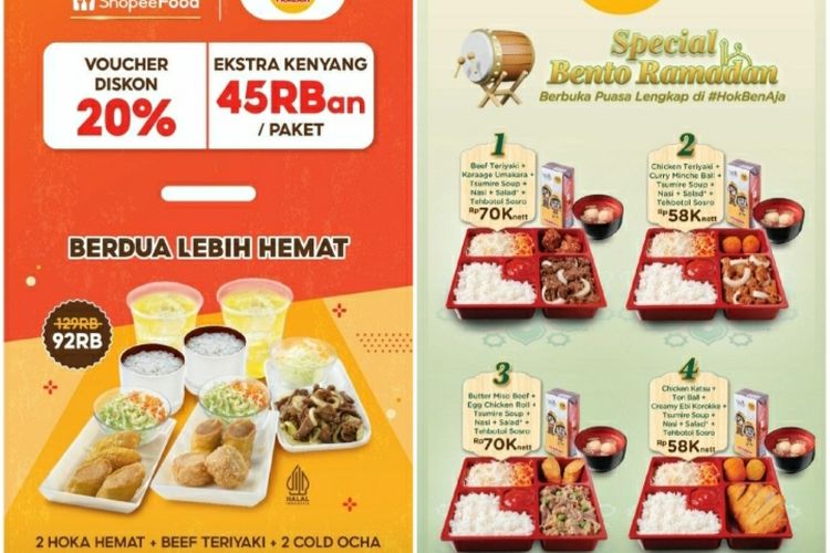 Promo Hokben Spesial Ramadhan! Ada Paket Bento Mulai Dari Rp 50 Ribuan ...