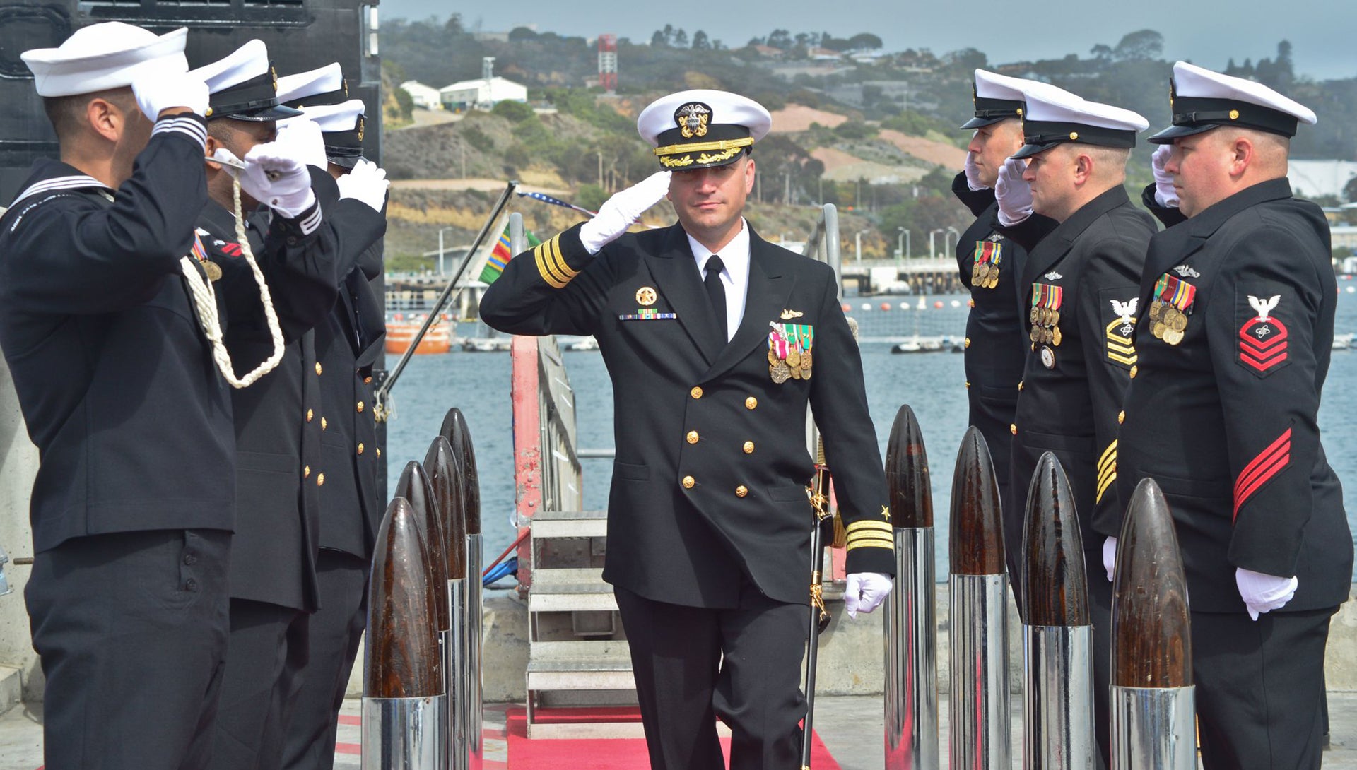 Navy Capt. Kurt D. Balagna – seen here as a commander – was relieved as commanding officer of the USS Ohio’s Gold Crew on March 11, 2024. (Mass Communication Specialist 1st Class Ronald Gutridge/U.S. Navy)