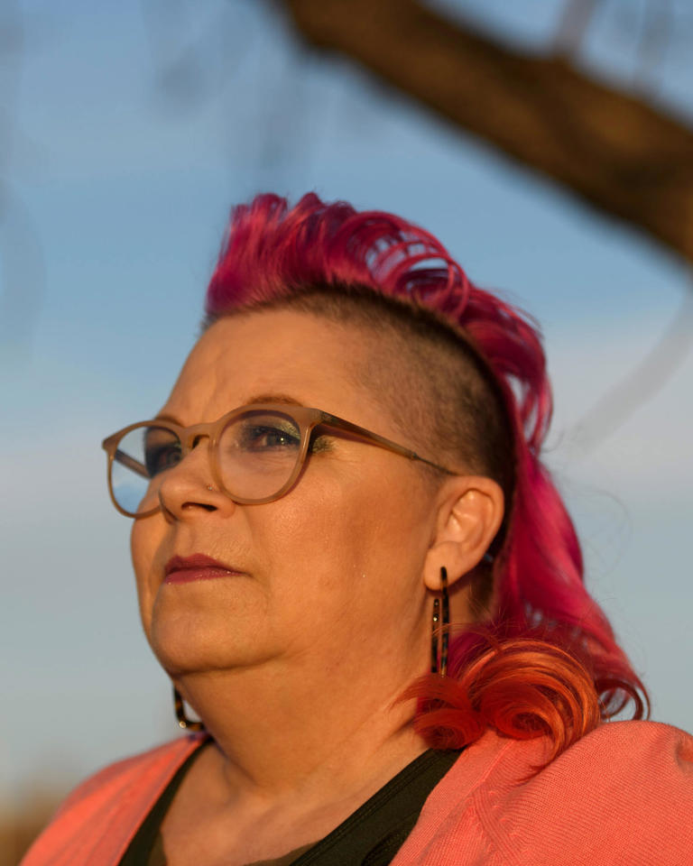 Kristi Balden, chair of the Enid Social Justice Committee, is the mother of two LGBTQ children, who drive her fight for inclusivity in the city. (Michael Noble Jr. for NBC News)