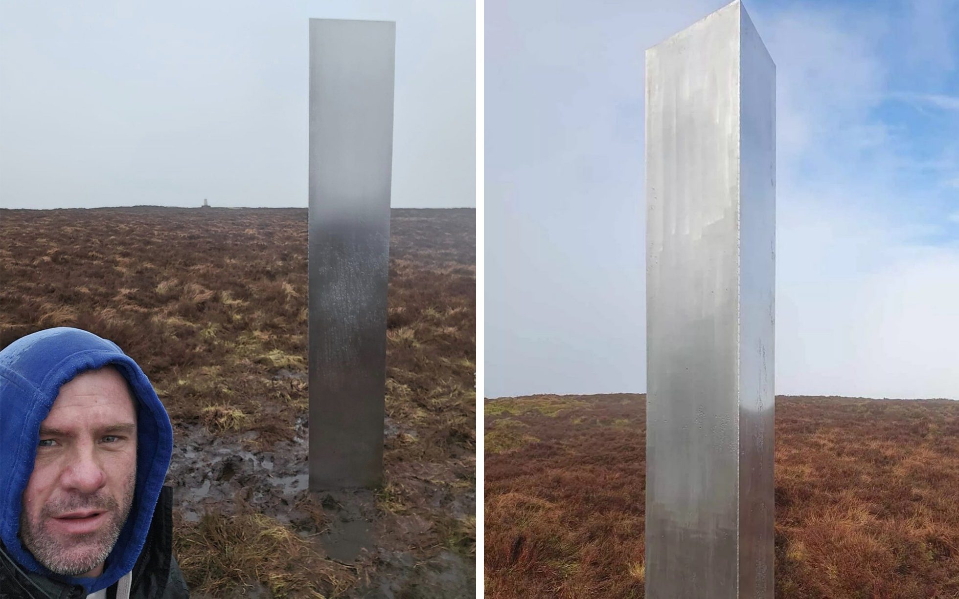 Mystery 10ft Silver Monolith Appears On Welsh Hill