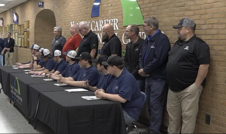 Youth Registered Apprenticeship signing ceremony in Fishersville