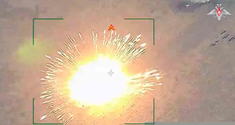 Russia Releases Video Of Cluster Munition Attack On Ukrainian Mi-8 And 