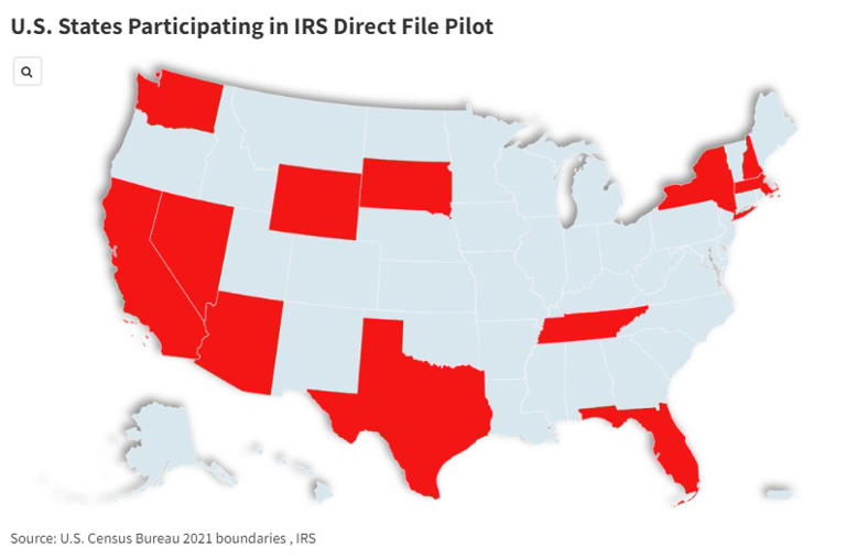 Map Shows States Where You Can File Your Taxes for Free