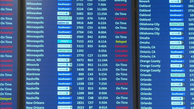 800+ flights canceled out of Denver International Airport Thursday as winter storm brings more snow
