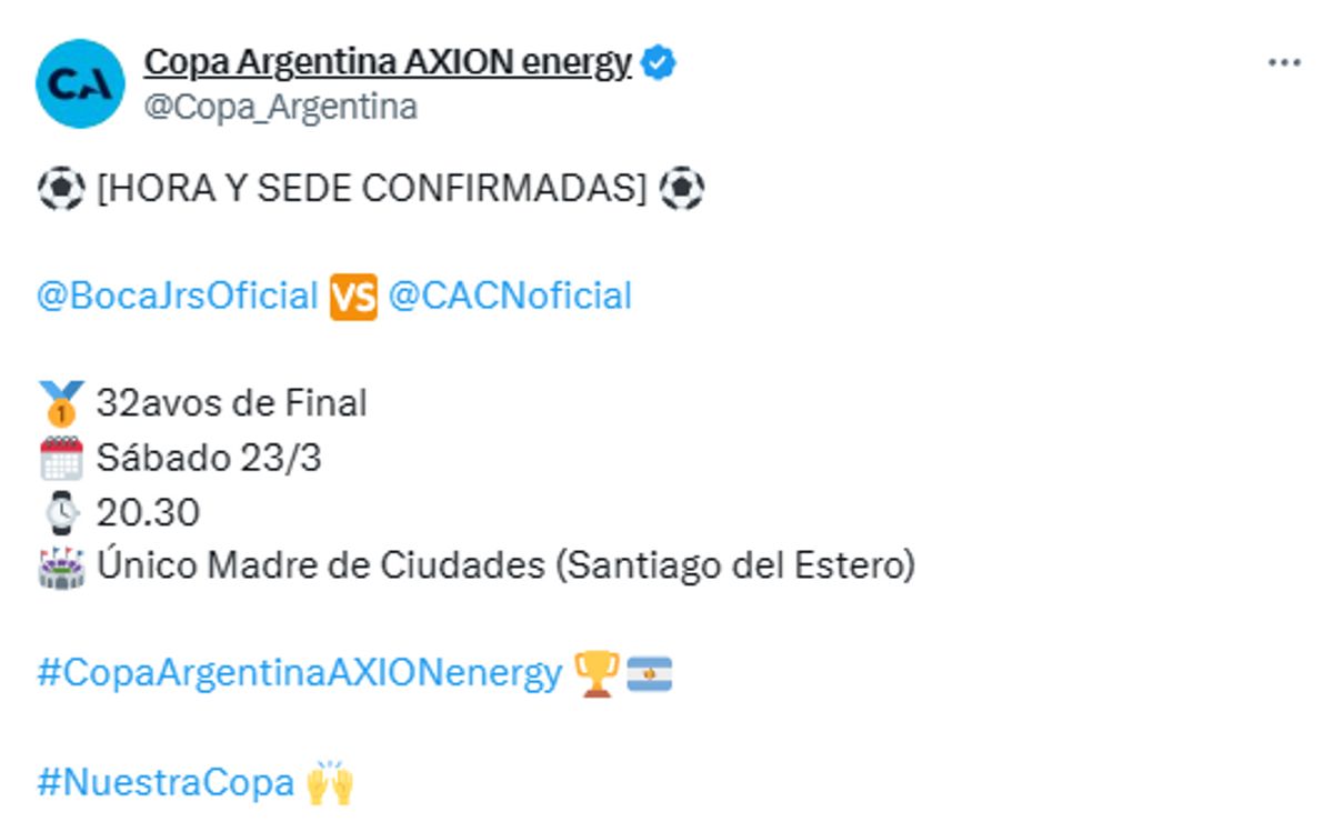 Boca Vs Central Norte: Fecha, Estadio Y Cómo Sacar Las Entradas Por ...