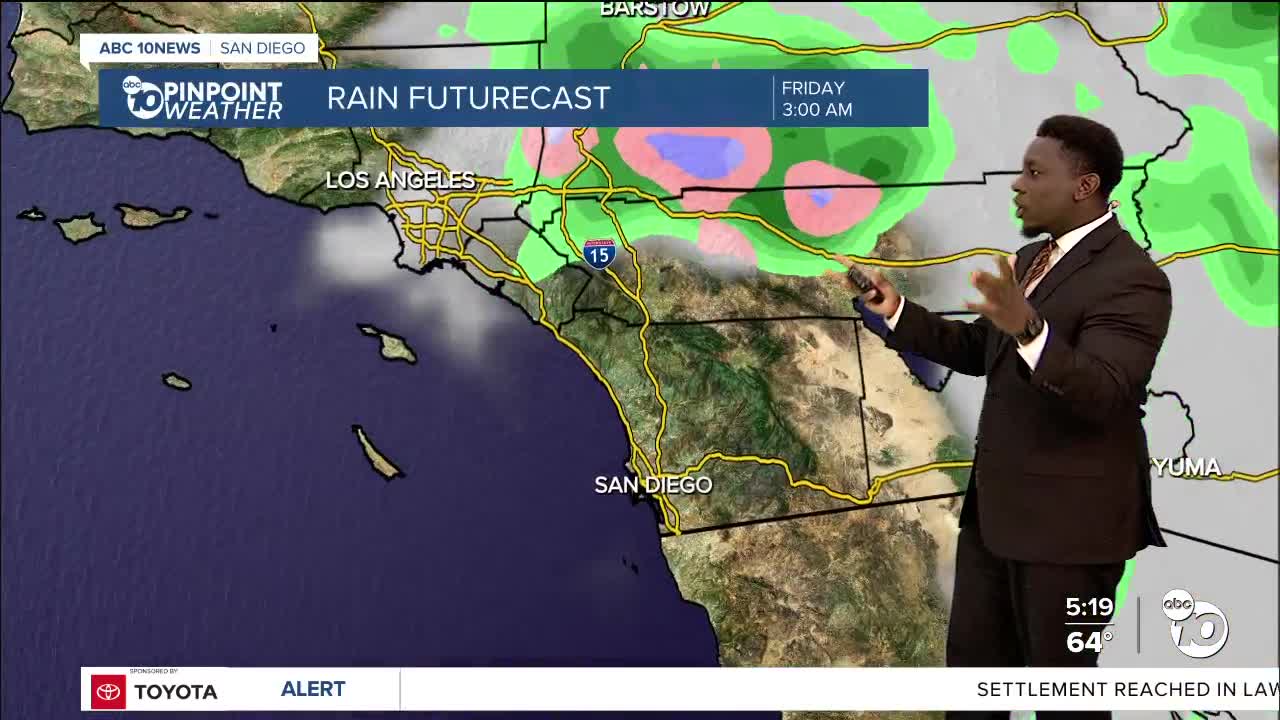 ABC 10News Pinpoint Weather With Moses Small: Another Chance Of Showers ...