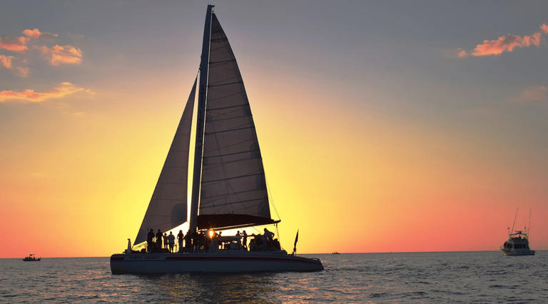 Photo of Sweet Liberty embarking on a sunset cruise.