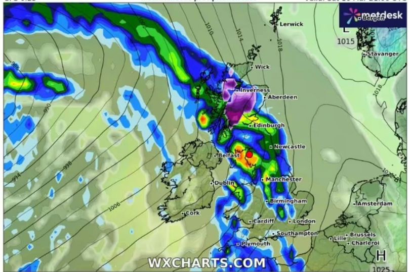 Exactly Where -7C Arctic Blast Will Hit As '475-mile Snow Bomb' To ...