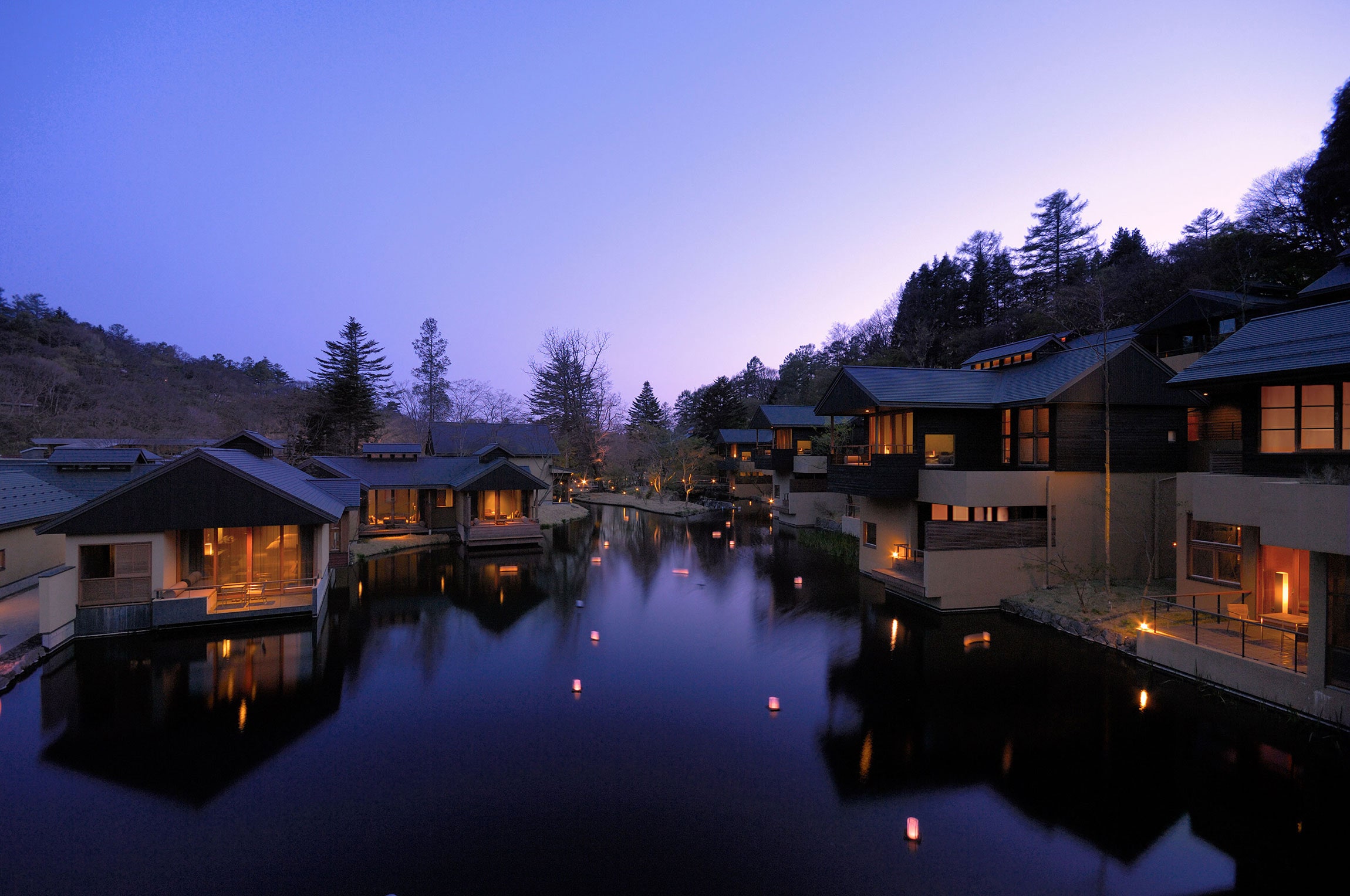 <p>Located at the base of Mount Asama, the idyllic <a href="https://hoshinoya.com/karuizawa/en/">Hoshinoya Karuizawa</a> looks more like a small village than a hotel. Two <em>onsens</em> (one public, the other private) are at your disposal, as is a 24-hour library lounge, inclusive of books, snacks, chaise lounges, and even Hakushu whiskey. Opt for a Mizunami room if you want to be right along the flowing river, which you can take in from your own terrace. Don’t forget to make a reservation at the resort’s restaurant Kasuke for a delicious <em>kaiseki</em> dinner.</p> <p><a href="https://www.expedia.com/Karuizawa-Hotels-HOSHINOYA-Karuizawa.h2824199.Hotel-Information"><em>Book now</em></a>.</p><p>Sign up for our newsletter to get the latest in design, decorating, celebrity style, shopping, and more.</p><a href="https://www.architecturaldigest.com/newsletter/subscribe?sourceCode=msnsend">Sign Up Now</a>