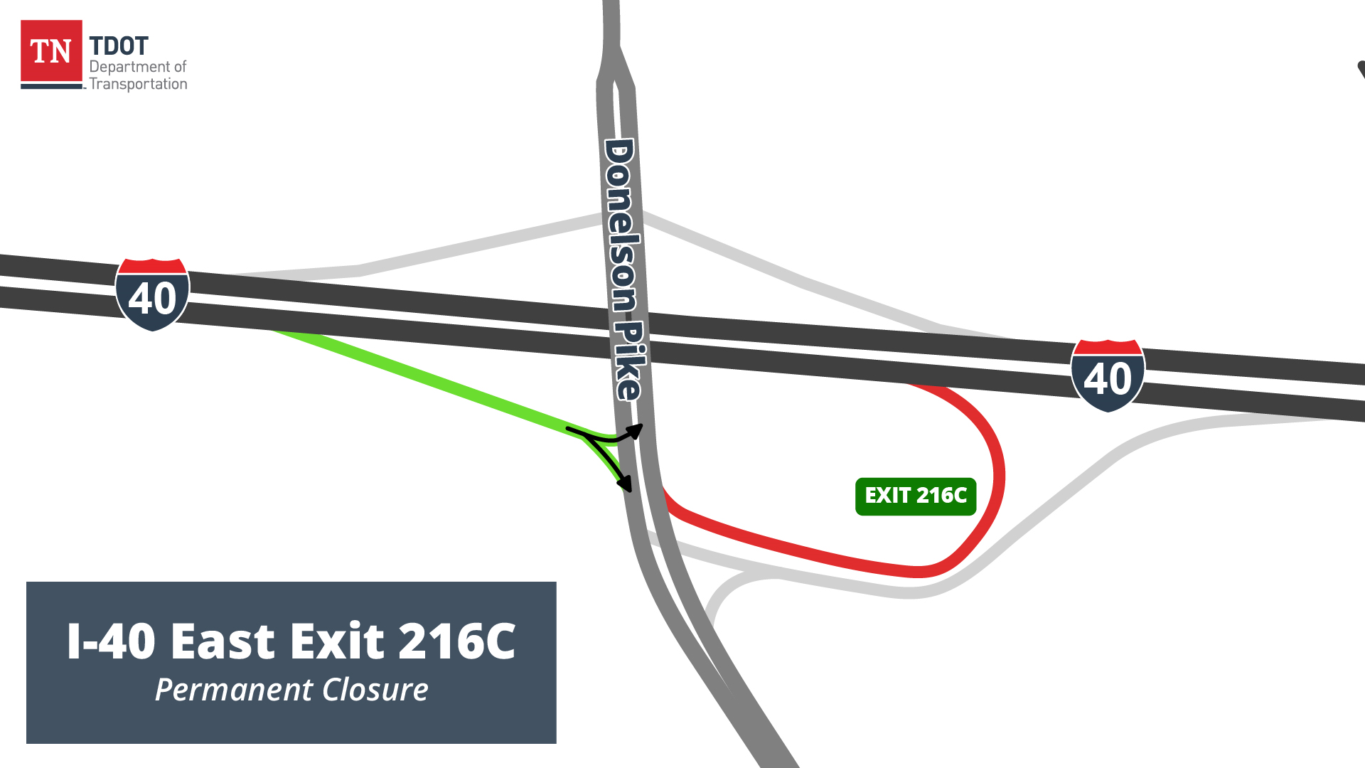 Donelson I-40 Exit Near Nashville Airport Will Become A Diverging ...