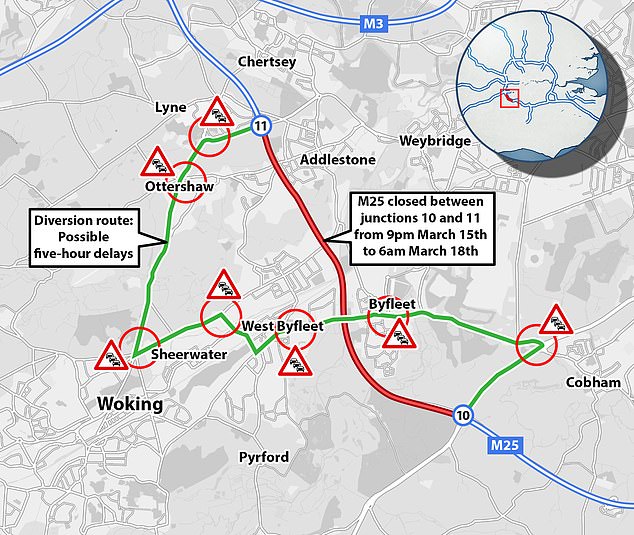 M25 Closures MAPPED: Here's How To Avoid Travel Chaos This Weekend