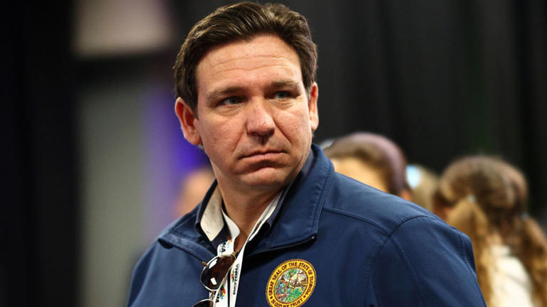 Florida Gov. Ron DeSantis announced on Friday that state law enforcement intercepted a vessel heading toward Florida carrying migrants, firearms, drugs and more. Jared C. Tilton/Getty Images