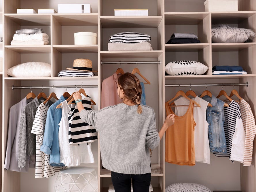 <p>While Baer doesn't recommend completely emptying your closets, she said putting your home on the market is a good opportunity to do a closet cleanout and organize it more than you might normally.</p><p>Getting rid of clothes you haven't been wearing and arranging the rest of your clothes by color can make a closet more streamlined and appealing to the eye.</p>