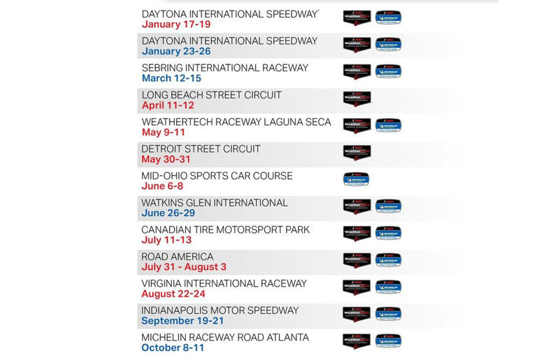 IMSA SportsCar Championship reveals 2025 calendar