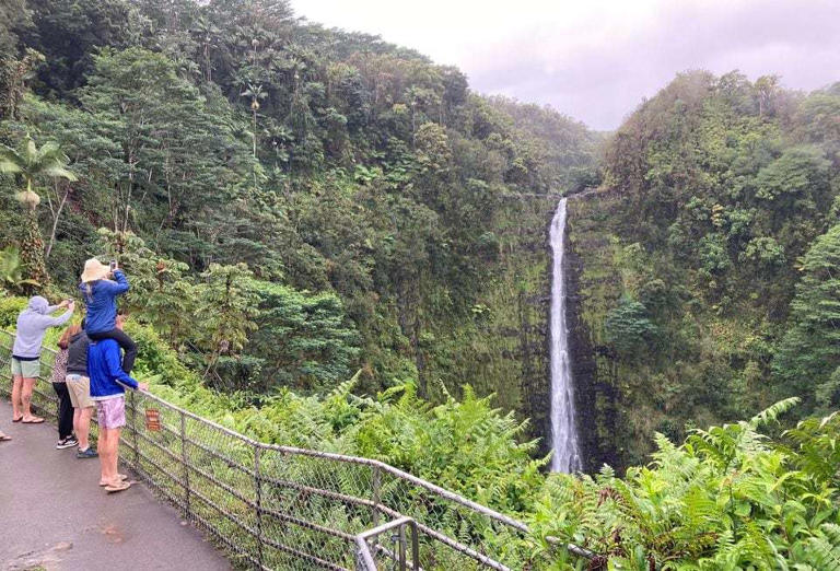 At 442 feet, Akaka Falls near Hilo is more than twice as high as Niagara Falls.