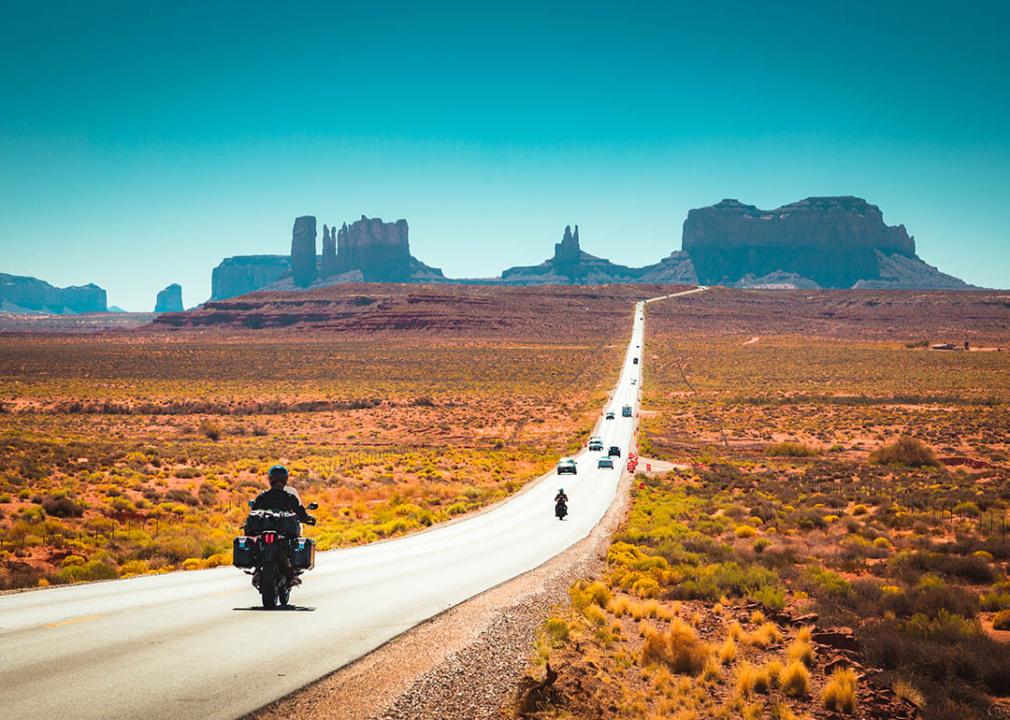 <p>This loop road takes you through some of the most spectacular scenery in the Southwest, including Arches National Park, Bryce Canyon National Park, and Zion National Park. The road is also home to a variety of small towns and historical sites.</p>  <p><a href="https://www.utah.com/things-to-do/plan-your-trip/trip-ideas-and-itineraries/grand-circle-tour/">The Grand Circle Road</a> is a scenic loop road that takes you through some of the most spectacular scenery in the Southwest. The road was originally established in the early 1900s as a way to connect several national parks in the region. Over the years, the road has become increasingly popular with tourists and motorcyclists alike.</p>  <p><strong>Popular stops and sights</strong></p>  <p>The Grand Circle Road is home to a variety of popular stops and sights, including:</p>  <ul>  <li><a href="https://www.nps.gov/arch/index.htm">Arches National Park</a>: Arches National Park is home to over 2,000 natural sandstone arches, making it the largest concentration of arches in the world.</li>  <li><a href="https://www.nps.gov/brca/index.htm">Bryce Canyon National Park</a>: Bryce Canyon National Park is known for its hoodoos, which are tall, thin rock spires that have been eroded over millions of years.</li>  <li><a href="https://www.nps.gov/cany/index.htm">Canyonlands National Park</a>: Canyonlands National Park is divided into three districts: The Needles, The Maze, and Island in the Sky. Each district offers its own unique scenery and hiking trails.</li>  <li><a href="https://www.nps.gov/care/index.htm">Capitol Reef National Park</a>: Capitol Reef National Park is home to a variety of geological features, including Waterpocket Fold, a 100-mile-long wrinkle in the Earth's crust.</li>  <li><a href="https://www.nps.gov/zion/index.htm">Zion National Park</a>: Zion National Park is known for its towering cliffs, narrow canyons, and emerald green pools.</li> </ul>  <p>In addition to these national parks, the Grand Circle Road also passes through a number of small towns and historical sites. These include:</p>  <ul>  <li>Moab, Utah: Moab is a popular destination for mountain biking, rock climbing, and off-roading.</li>  <li><a href="https://navajonationparks.org/navajo-tribal-parks/monument-valley/">Monument Valley</a>: Monument Valley is known for its otherworldly landscape of sandstone buttes and mesas.</li>  <li><a href="https://www.nps.gov/nabr/index.htm">Natural Bridges National Monument</a>: Natural Bridges National Monument is home to three large natural bridges, including Sipapu Bridge, which is the largest natural bridge in the span in the United States.</li>  <li><a href="https://www.nps.gov/brca/planyourvisit/rainbowyovimpa.htm">Rainbow Point</a>: Rainbow Point offers stunning views of the Colorado River and the Painted Desert.</li> </ul>  <p><strong>Tips for motorcyclists</strong></p>  <p>The Grand Circle Road is a great route for motorcyclists. However, there are a few things to keep in mind:</p>  <ul>  <li>The road can be windy in some sections, so be sure to take your time and ride cautiously.</li>  <li>The weather can change quickly in the mountains, so be sure to pack for all types of conditions.</li>  <li>There are a number of wildlife crossings along the road, so be sure to watch for animals.</li> </ul>  <p>Overall, the Grand Circle Road is a must-do for any motorcyclist who is looking for an unforgettable adventure. With its stunning scenery, variety of stops and sights, and challenging terrain, the road is sure to please riders of any experience level.</p>  <h3><strong>Tips for planning your motorcycle road trip</strong></h3>  <ul>  <li>Choose the right motorcycle for your trip. Consider the length of your trip, the type of terrain you'll be riding on, and your own riding experience when choosing a motorcycle.</li>  <li>Make sure that you are protected – <a href="https://www.cheapinsurance.com/insurance/motorcycle-insurance/">affordable motorcycle insurance</a> coverage can protect you and your property from the unexpected.</li>  <li>Plan your route carefully. Make sure to factor in the distance, weather conditions, and road closures when planning your route.</li>  <li>Pack light. You'll want to pack light so that you don't weigh your motorcycle down too much.</li>  <li>Take breaks often. Get off your motorcycle and stretch your legs every two hours or so.</li>  <li>Be aware of your surroundings. Be sure to watch out for other vehicles, animals, and road hazards.</li>  <li>Enjoy the ride! Motorcycle road trips are a great way to relax, de-stress, and see some of the most beautiful scenery in the world.</li> </ul>  <p>With a little planning, you can have an unforgettable motorcycle road trip experience. So get out there and explore!</p>  <p>   <em><p><a href="https://www.cheapinsurance.com/blog/5-cant-miss-motorcycle-road-trips/"><span><span><span><span><span><em><span><span><span>This story</span></span></span></em></span></span></span></span></span></a><span><span><span><span><span><em><span> was produced by </span></em></span></span></span></span></span><a href="https://www.cheapinsurance.com/"><span><span><span><span><span><em><span><span><span>CheapInsurance.com</span></span></span></em></span></span></span></span></span></a><span><span><span><span><span><em><span> and reviewed and distributed by Stacker Media.</span></em></span></span></span></span></span></p> </em>  </p>