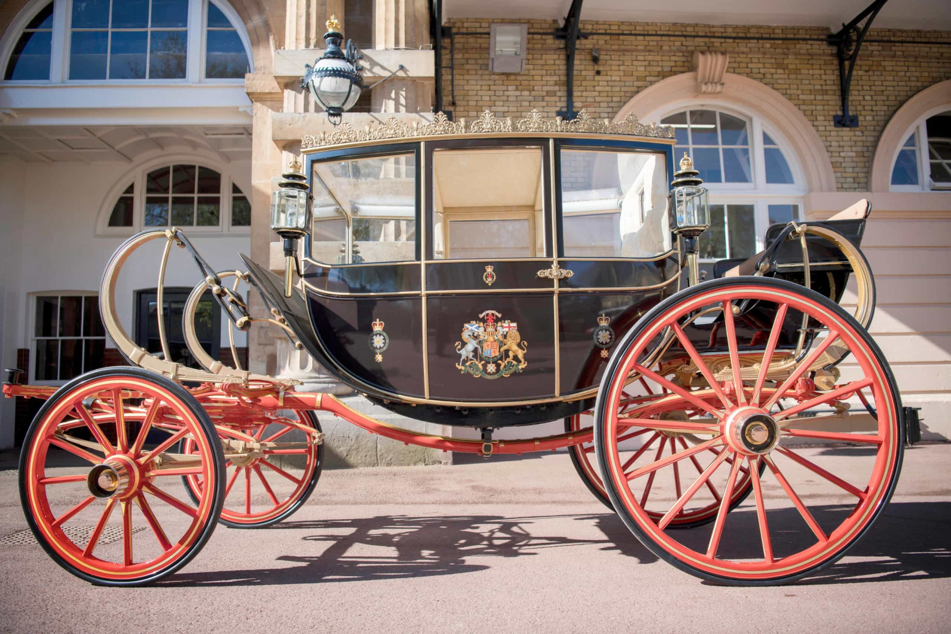 <p>The Scottish State Coach was built in 1830 for the Duke of Cambridge to attend the coronation of William IV. It was used for the first time by Queen Elizabeth II in 1969. In 2011, it was employed to chauffeur the Queen and the Duke of Edinburgh at the wedding of Prince William and Catherine Middleton.</p><p>You may also like:<a href="https://www.starsinsider.com/n/337968?utm_source=msn.com&utm_medium=display&utm_campaign=referral_description&utm_content=516219v1en-us"> Creepy! Celebrities who have doppelgängers from the past</a></p>