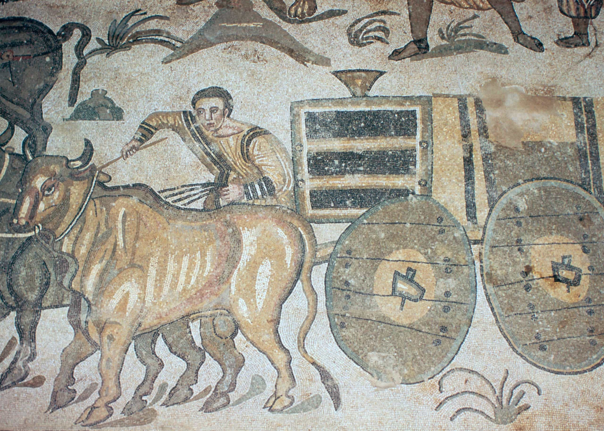<p>Cattle were often used to pull carts, which became known as bullock carriages. Archaeological evidence dates this mode of transport to as far back as 4400 BCE. The Romans employed livestock to haul materials, as illustrated by this mosaic from the Villa Romana del Casale in Sicily.</p><p>You may also like:<a href="https://www.starsinsider.com/n/175806?utm_source=msn.com&utm_medium=display&utm_campaign=referral_description&utm_content=516219v1en-us"> George Clooney and other actors who totally transformed their bodies for a movie</a></p>