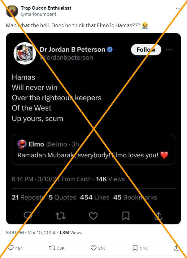 elmo ramadan tweet jordan peterson