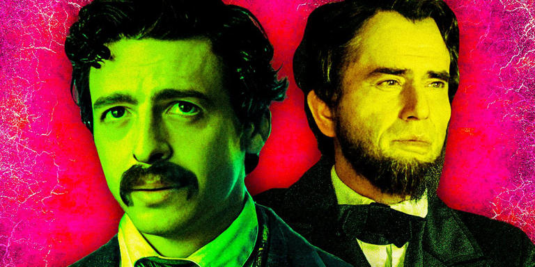 Hamish-Linklater-as-Abraham-Lincoln-&-Anthony-Boyle_-as-John-Wilkes-Booth-from-Manhunt-(2024-)