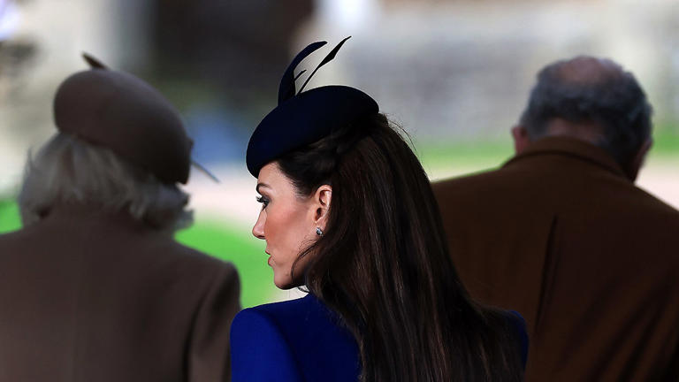 Kate Middleton attends the Christmas Morning Service at Sandringham Church in Sandringham, Norfolk, England, on Dec. 25, 2023. Stephen Pond