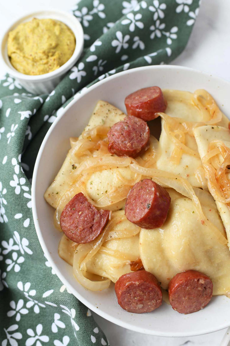 Easy Kielbasa And Pierogies Skillet Meal