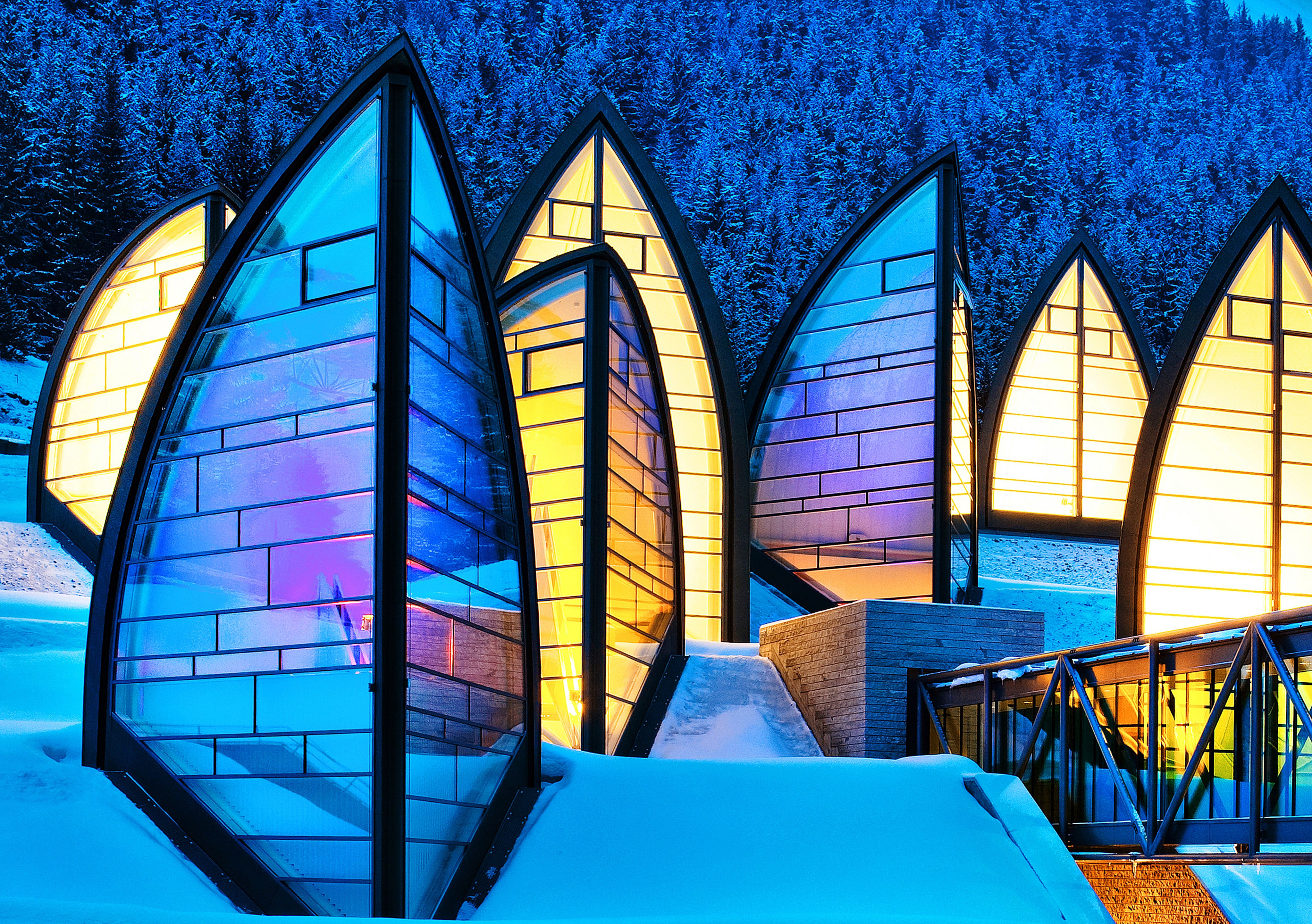 <p>Guests aboard the Tschuggen Express gondola en route to nearby skiing territory enjoy a close-up view of <a href="https://tschuggencollection.ch/en/hotel/tschuggen-grand-hotel">the mountainside retreat</a>’s glass and steel “sails,” which soar up to 60 feet tall and flood the Mario Botta–designed spa below with sunshine. (At night, soft yellows and blues set the nine sculptural skylights aglow from within.) The 54,000-square-foot wellness facility known as the Tschuggen Bergoase Spa features whirlpools, a sauna, a stone grotto, and a Kneipp course. It also boasts a medical wellness center, which offers ozone therapy, nutrition counseling, and laser treatments.</p> <div class="callout"><p><a href="https://www.expedia.com/Arosa-Hotels-Tschuggen-Grand-Hotel.h530274.Hotel-Information" title="Book now at Expedia.com">Book now at Expedia.com</a></p> </div><p>Sign up for our newsletter to get the latest in design, decorating, celebrity style, shopping, and more.</p><a href="https://www.architecturaldigest.com/newsletter/subscribe?sourceCode=msnsend">Sign Up Now</a>