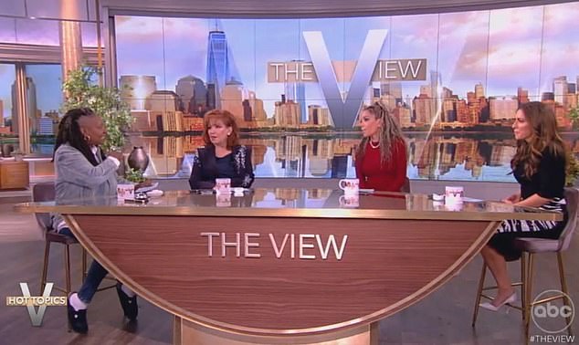 the view's sara haines shares cryptic message about 'changing things that are weighing you down' as she's noticeably absent from talk show - with co-host whoopi goldberg telling fans 'hopefully she'll be back'