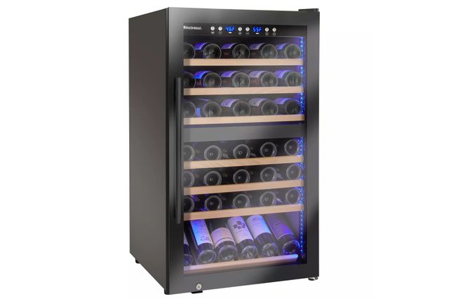 amazon, this sleek, quiet, and stylish wine fridge is the new centerpiece of my dining room