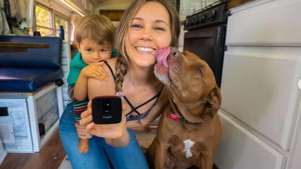 <p>Some newer RVs have Bluetooth-enabled thermostats you can monitor and program from your smartphone. But for older RVs, van conversions, and everyone else, the Waggle Pet Temperature Monitor is the best way to track the climate inside your RV. </p><p>If you have to leave your dog inside alone while you get groceries or hop out to check into an RV park, you need the peace of mind to know things aren’t heating up to dangerous temperatures for your fur baby. </p><p>Waggle’s pet temperature monitor can easily be installed anywhere in your RV with a peel-and-stick bracket that the monitor itself snaps and clicks into. From there, you’ll just download the Waggle app, register your monitor, and choose your preferred subscription. </p><p>Once your Waggle pet temperature monitor is set up, you can program your settings for real-time updates and text alerts on your RV’s temperature and humidity. It also includes power loss sensors to tell you if your RV loses power, which would compromise your air conditioner or any fans plugged into RV outlets. </p>