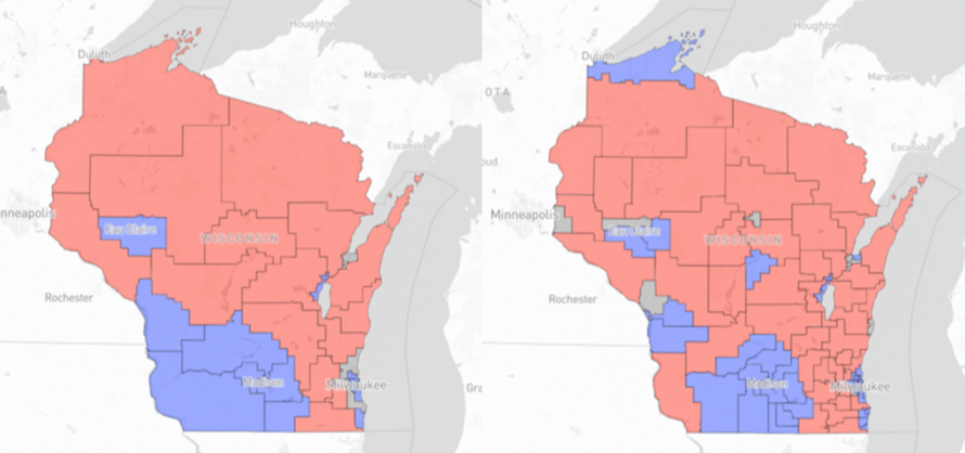 These Areas Of Wisconsin Are Likely To Flip Parties Under New Electoral ...