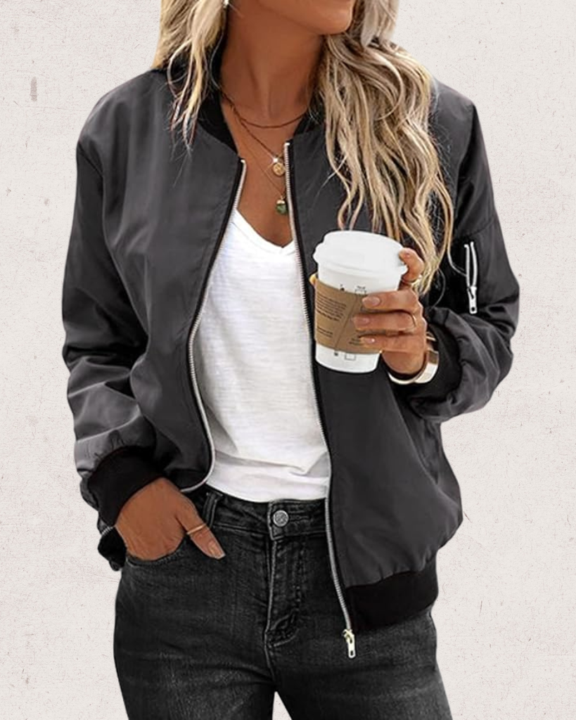 Easily Style This Leather Bomber Jacket